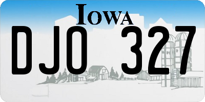 IA license plate DJO327