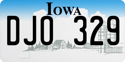 IA license plate DJO329