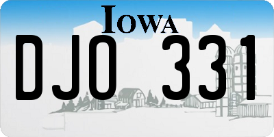 IA license plate DJO331