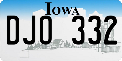 IA license plate DJO332