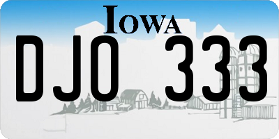 IA license plate DJO333