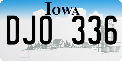 IA license plate DJO336