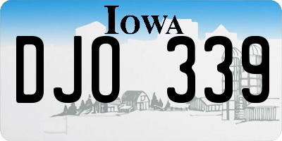 IA license plate DJO339