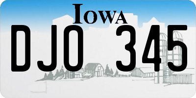 IA license plate DJO345