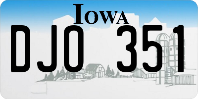 IA license plate DJO351