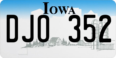 IA license plate DJO352