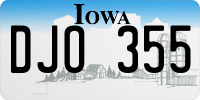 IA license plate DJO355