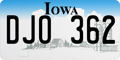 IA license plate DJO362