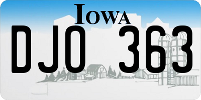 IA license plate DJO363