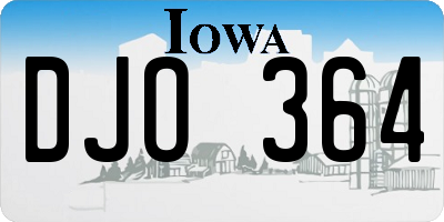 IA license plate DJO364
