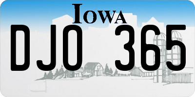IA license plate DJO365