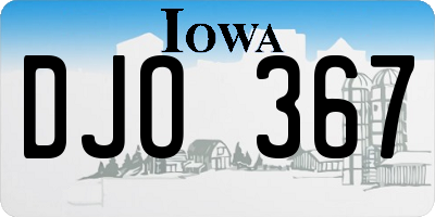 IA license plate DJO367
