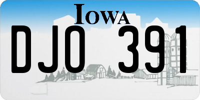 IA license plate DJO391