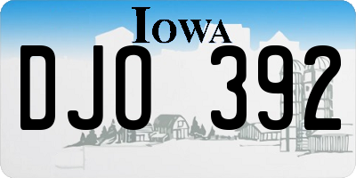 IA license plate DJO392