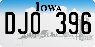 IA license plate DJO396