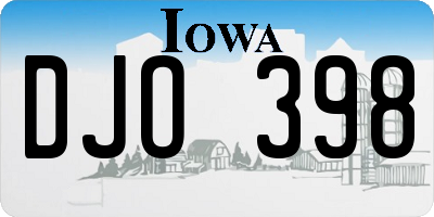 IA license plate DJO398