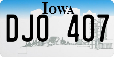 IA license plate DJO407