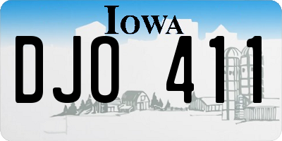 IA license plate DJO411