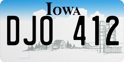 IA license plate DJO412