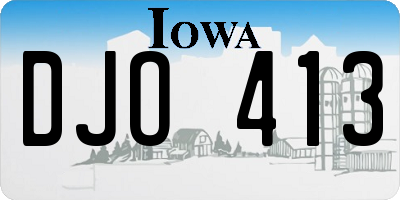 IA license plate DJO413