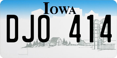 IA license plate DJO414