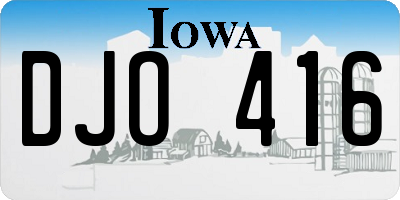 IA license plate DJO416