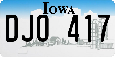 IA license plate DJO417