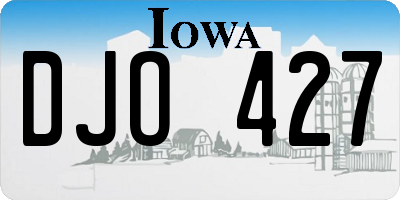 IA license plate DJO427