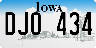 IA license plate DJO434