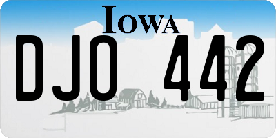 IA license plate DJO442
