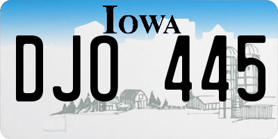 IA license plate DJO445