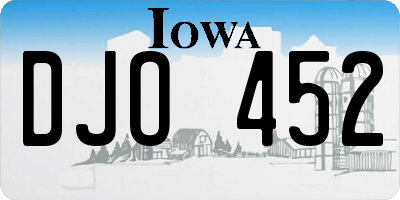 IA license plate DJO452
