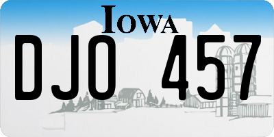 IA license plate DJO457