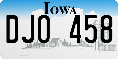 IA license plate DJO458