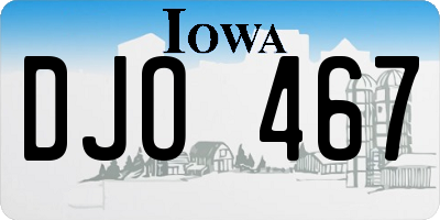 IA license plate DJO467