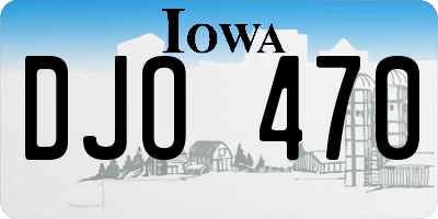 IA license plate DJO470