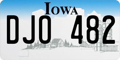 IA license plate DJO482