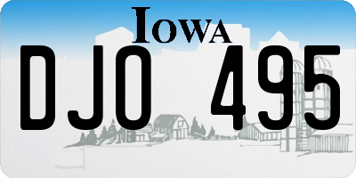 IA license plate DJO495