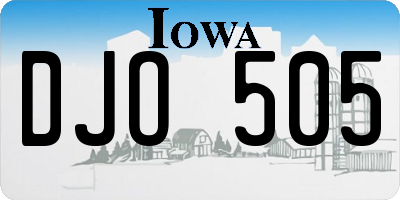 IA license plate DJO505