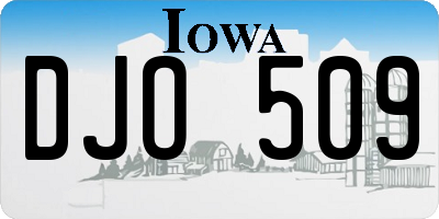IA license plate DJO509