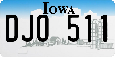 IA license plate DJO511