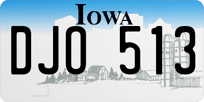 IA license plate DJO513