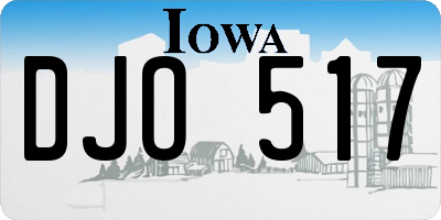 IA license plate DJO517