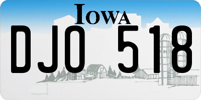 IA license plate DJO518