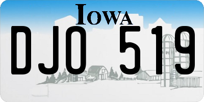 IA license plate DJO519