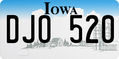 IA license plate DJO520