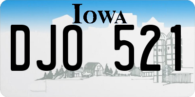 IA license plate DJO521