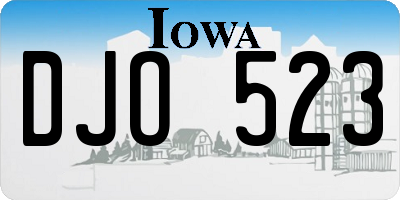 IA license plate DJO523