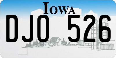 IA license plate DJO526