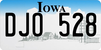 IA license plate DJO528